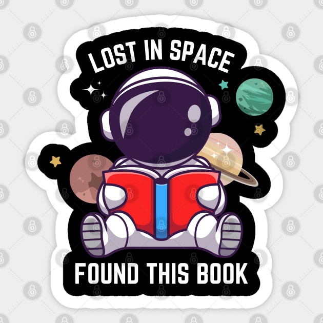 Reading Astronaut Sticker by Norse Magic